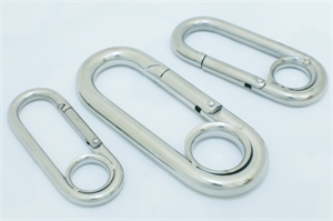 Picture of Type 316 Stainless Steel Oval Spring Hook, Long Type With Eyelet